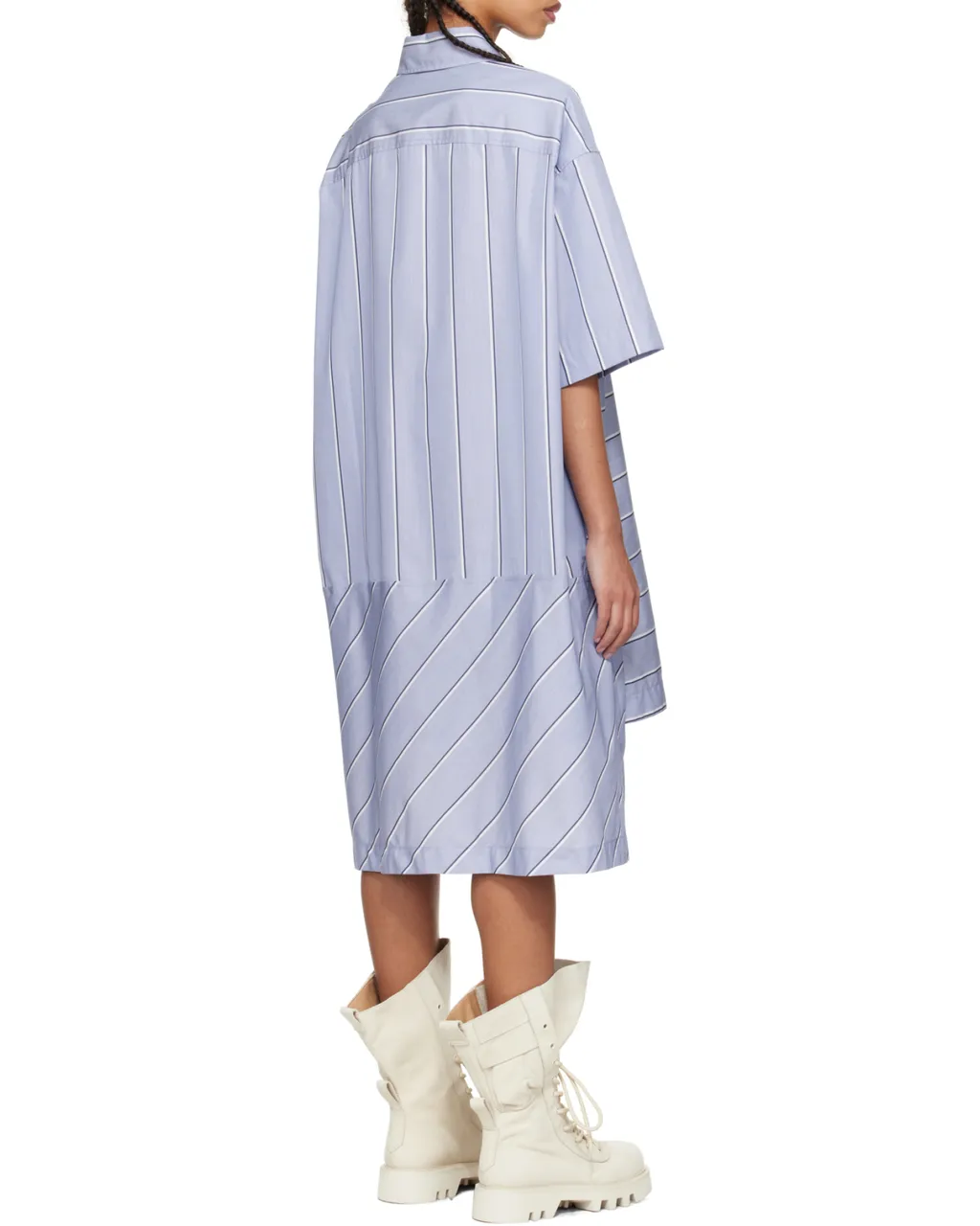 Stepped Hem Shirt Dress