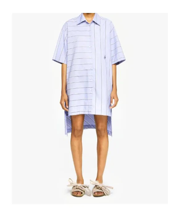 Stepped Hem Shirt Dress