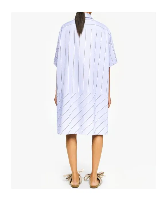 Stepped Hem Shirt Dress