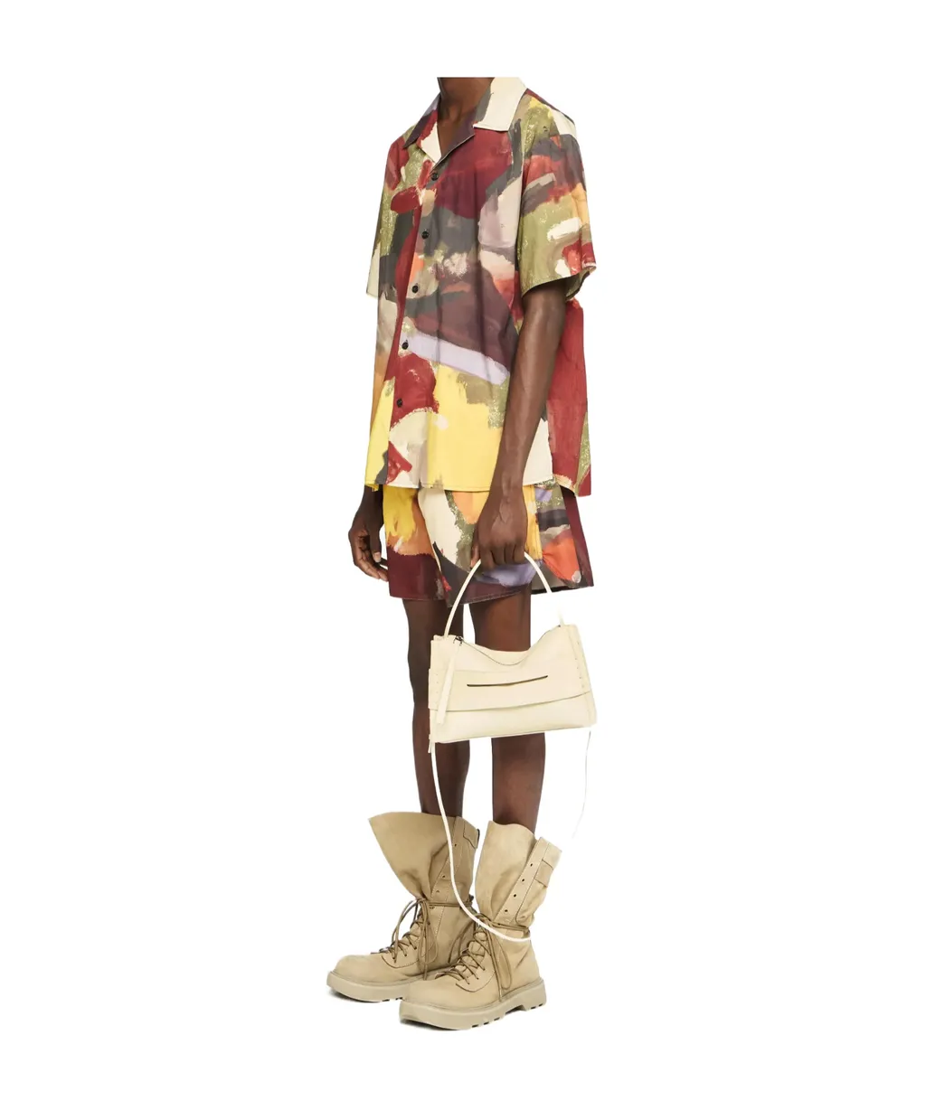 Abstract-Print Buttoned Shirt