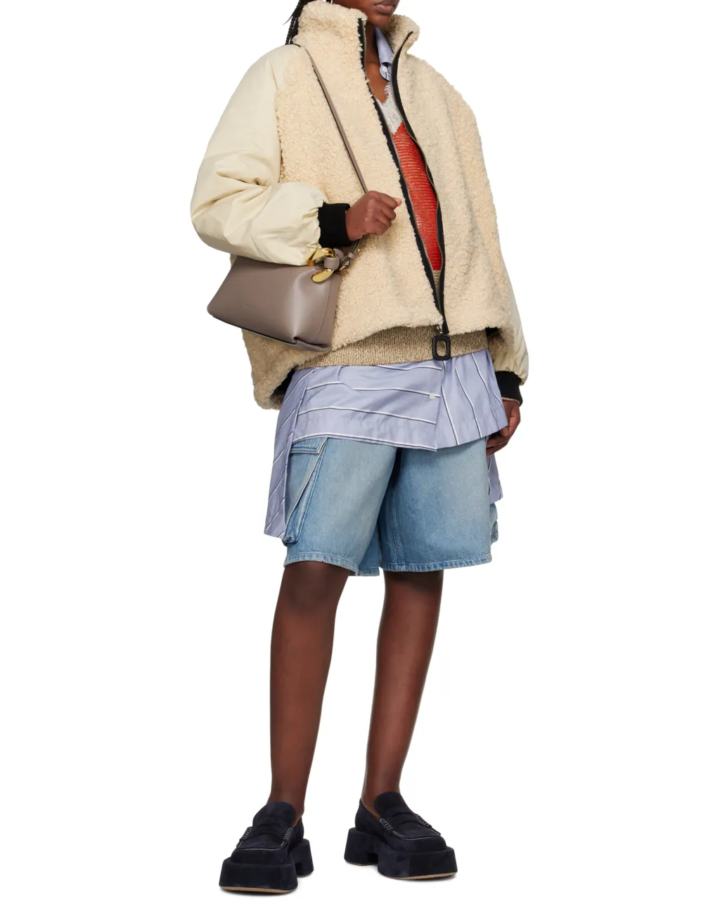 Corner Zip-Up Small Tote Bag