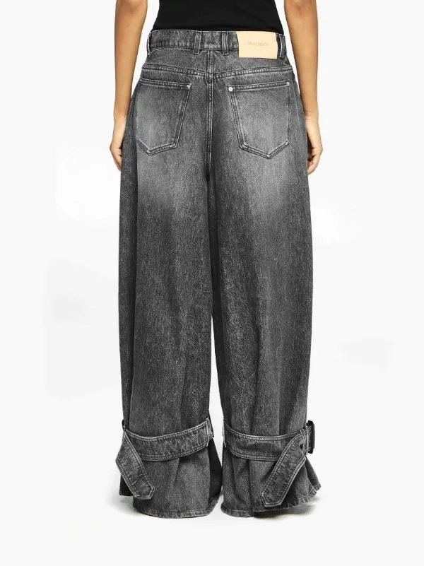 Buckled Cuff Denim Jeans