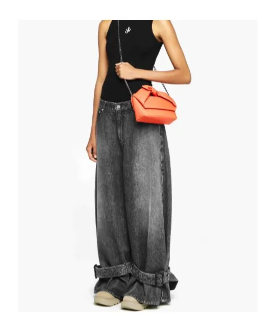 Buckled Cuff Denim Jeans
