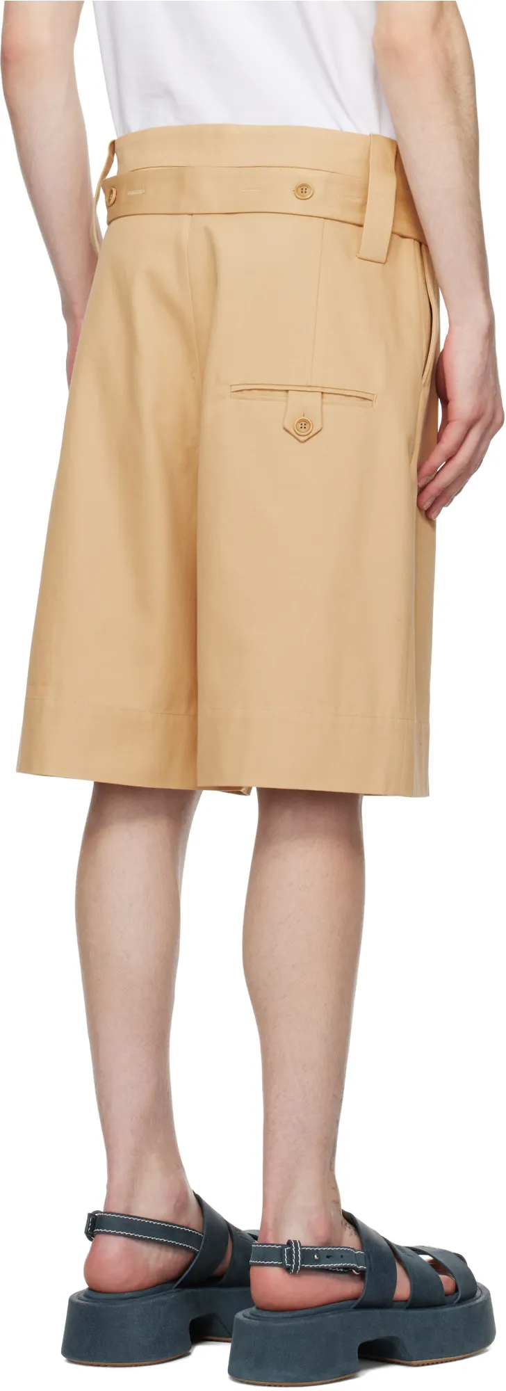 Folded Front Knee-Length Shorts