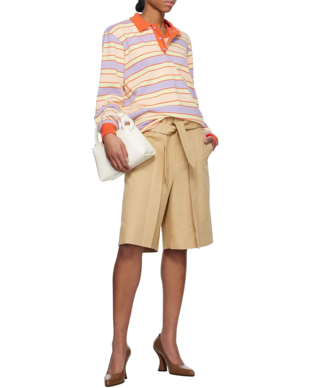 Folded Front Knee-Length Shorts