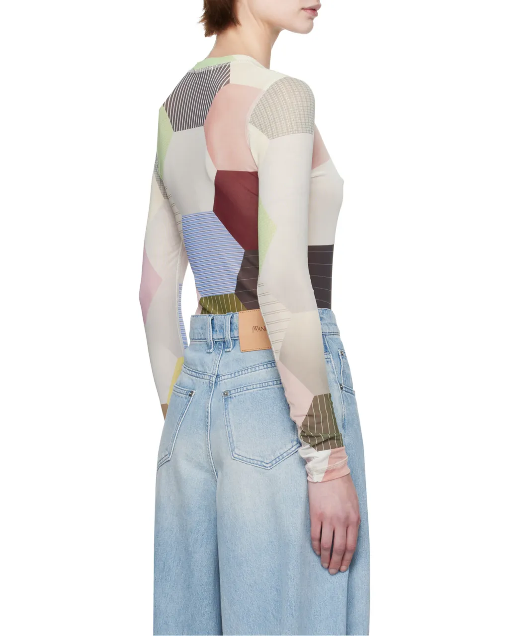 Patchwork-Printed Crewneck T-Shirt