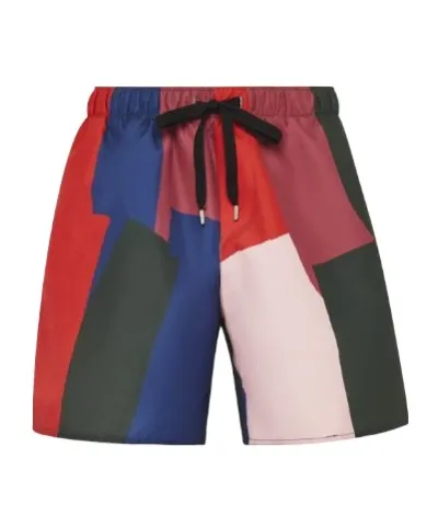 Stripe Printed Swim Shorts