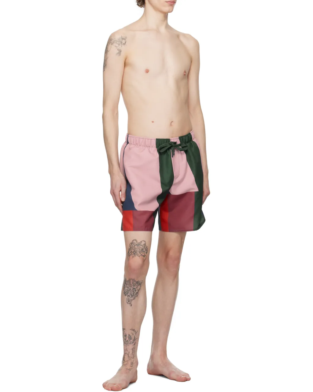 Stripe Printed Swim Shorts