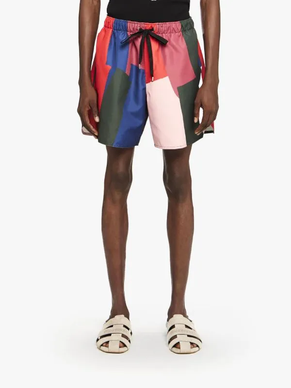 Stripe Printed Swim Shorts