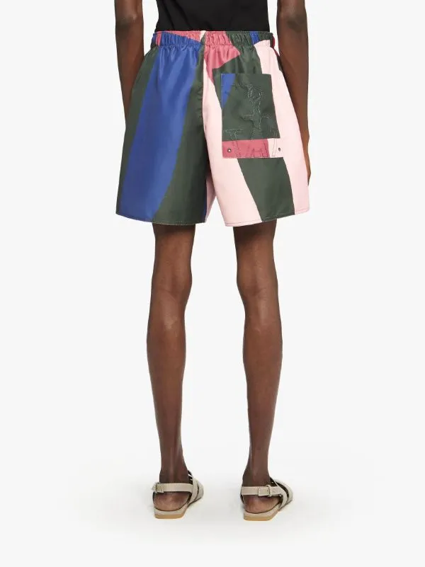 Stripe Printed Swim Shorts
