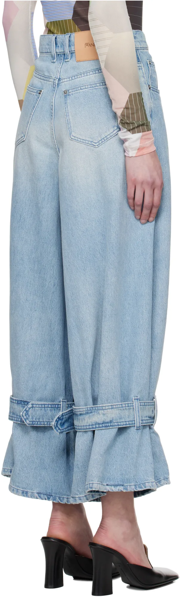 Buckled Cuff Denim Jeans