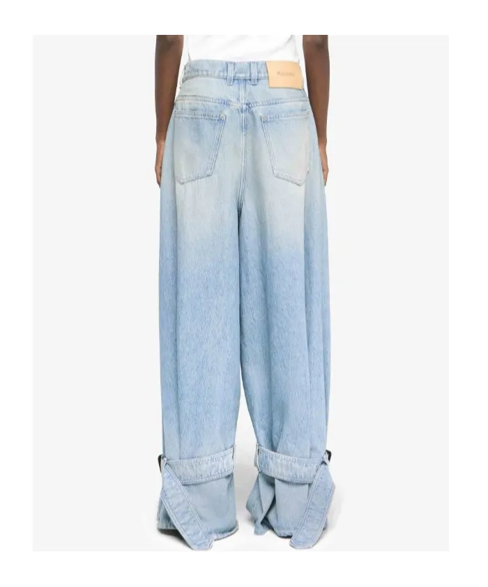 Buckled Cuff Denim Jeans