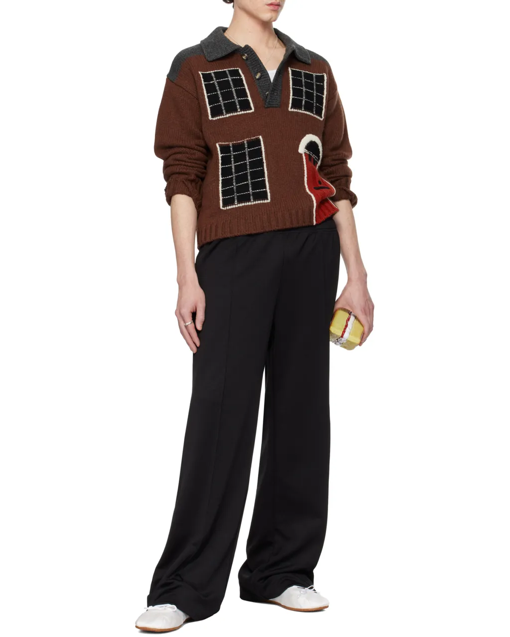 Pintuck Track Pants