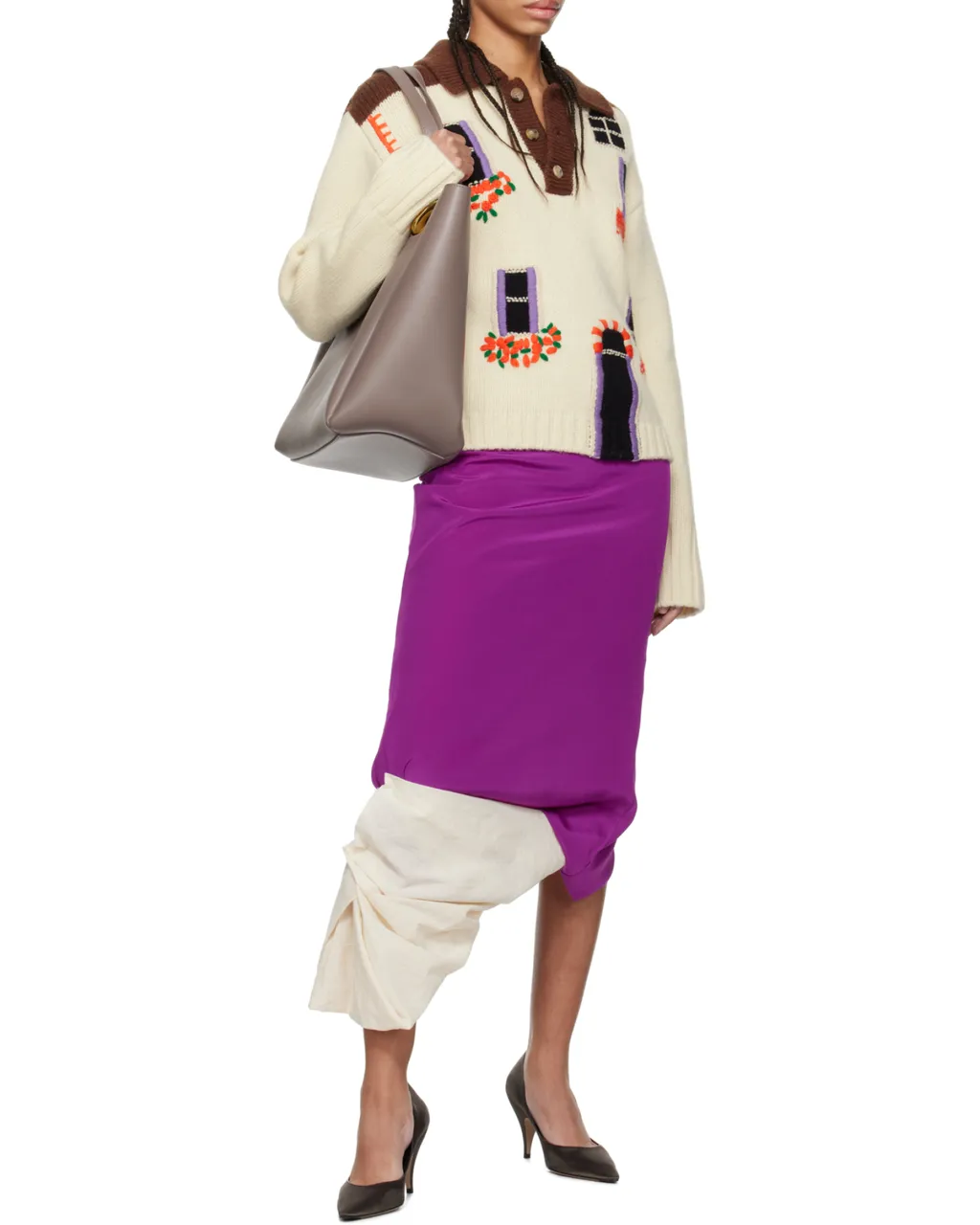 The Jwa Corner Top Handle Bag