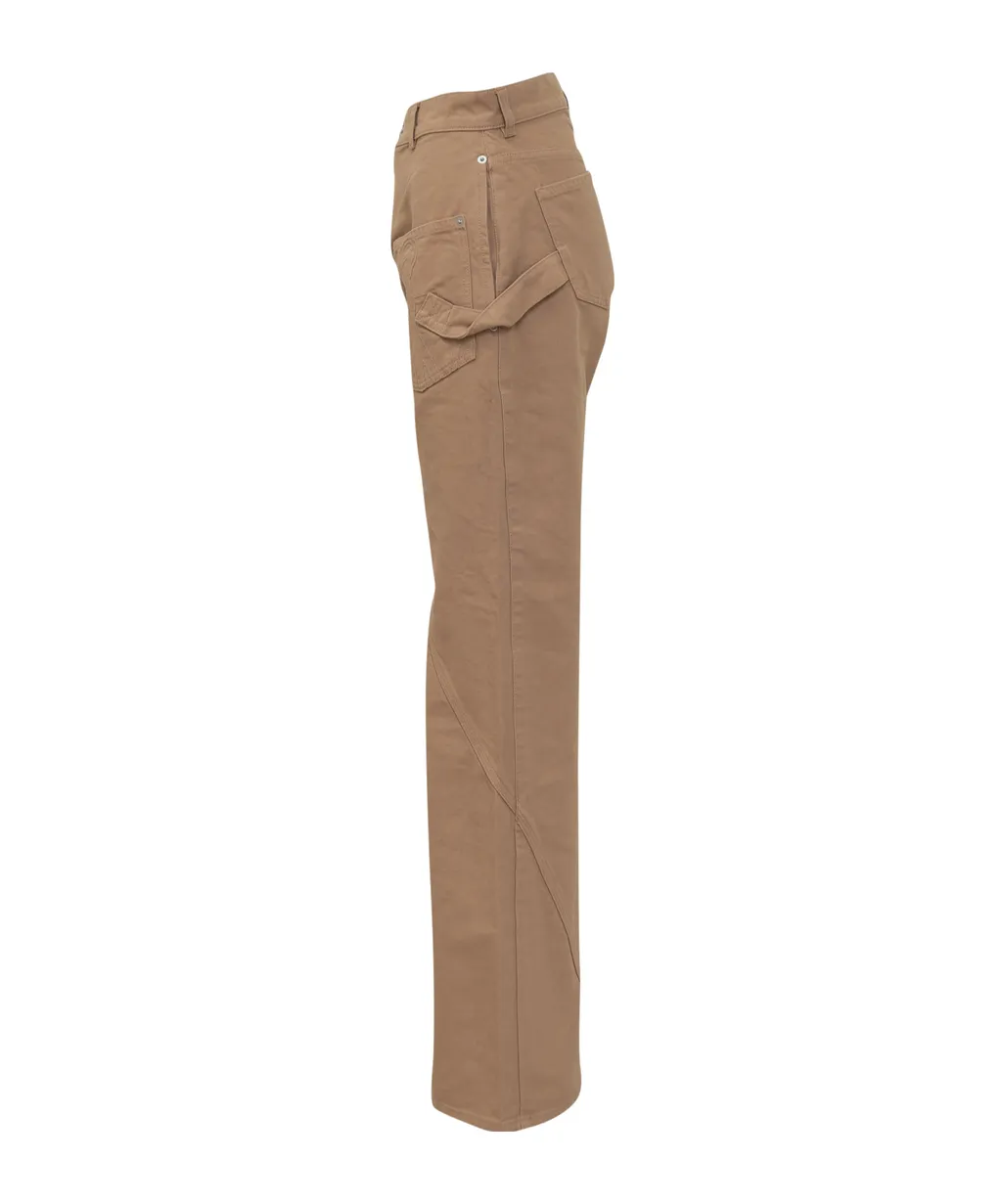Twisted Wide Leg Workwear Jeans
