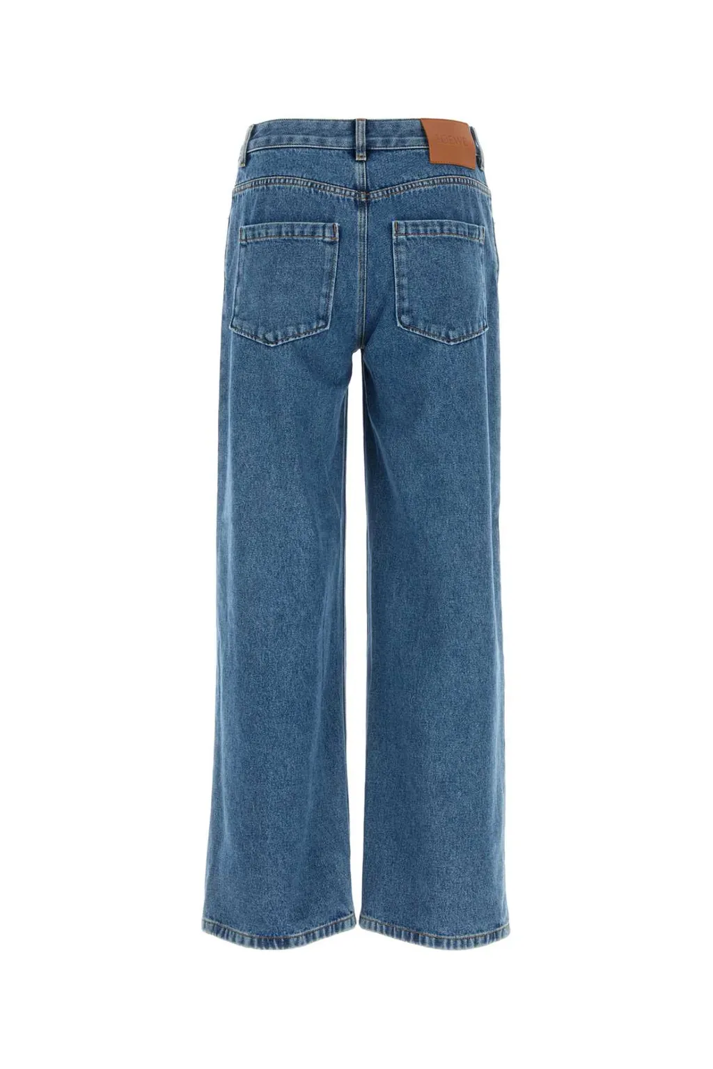 Logo-Embroidered Cotton Jeans