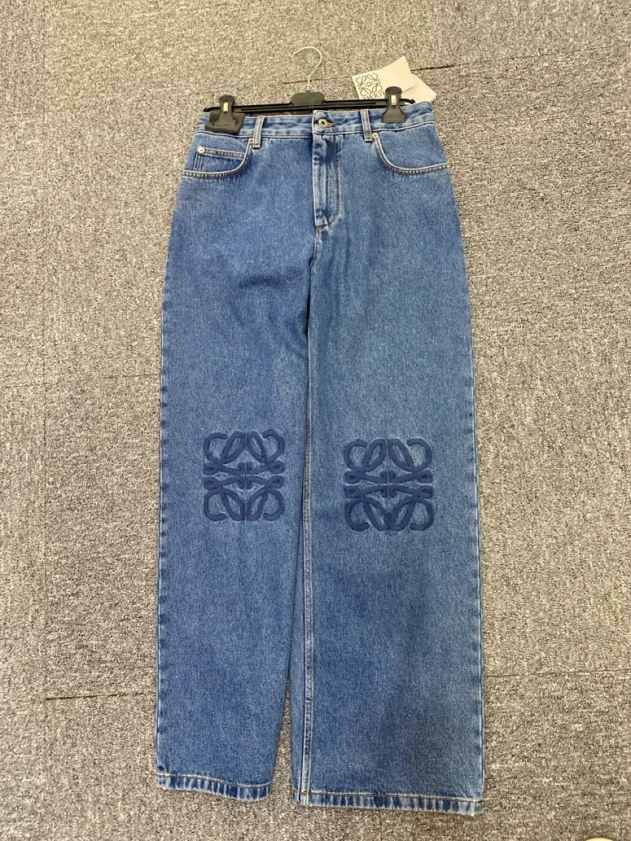 Logo-Embroidered Cotton Jeans
