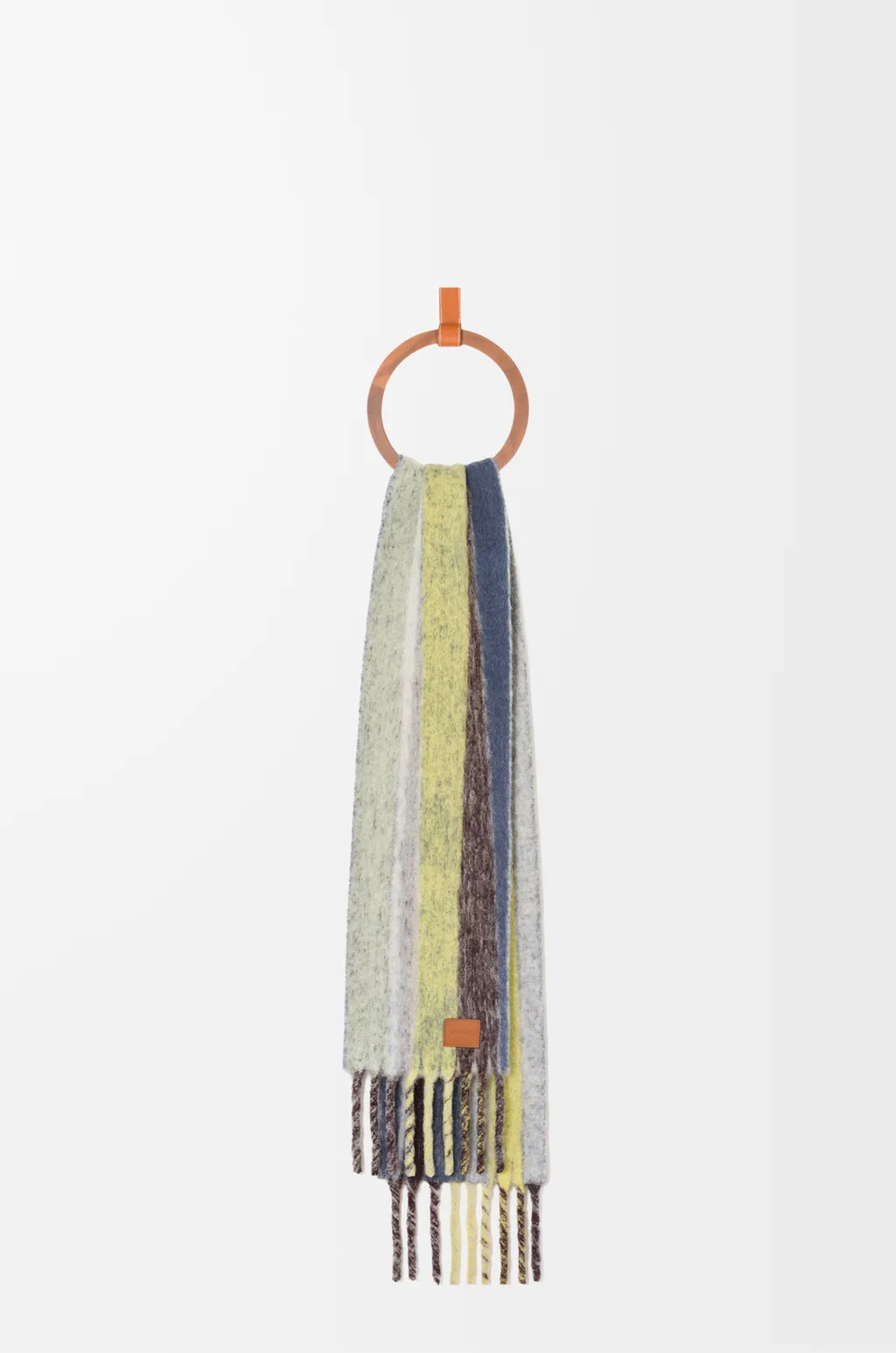 Fringed-Edge Striped Scarf