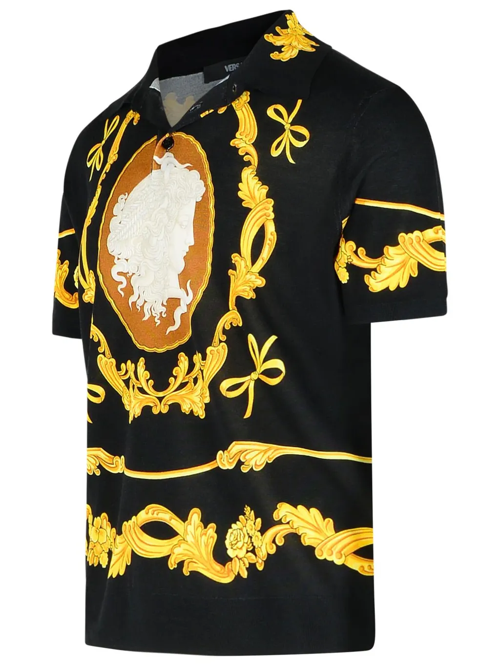 Pattern-Printed Polo Shirt