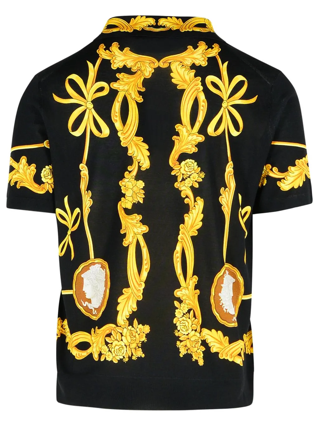 Pattern-Printed Polo Shirt