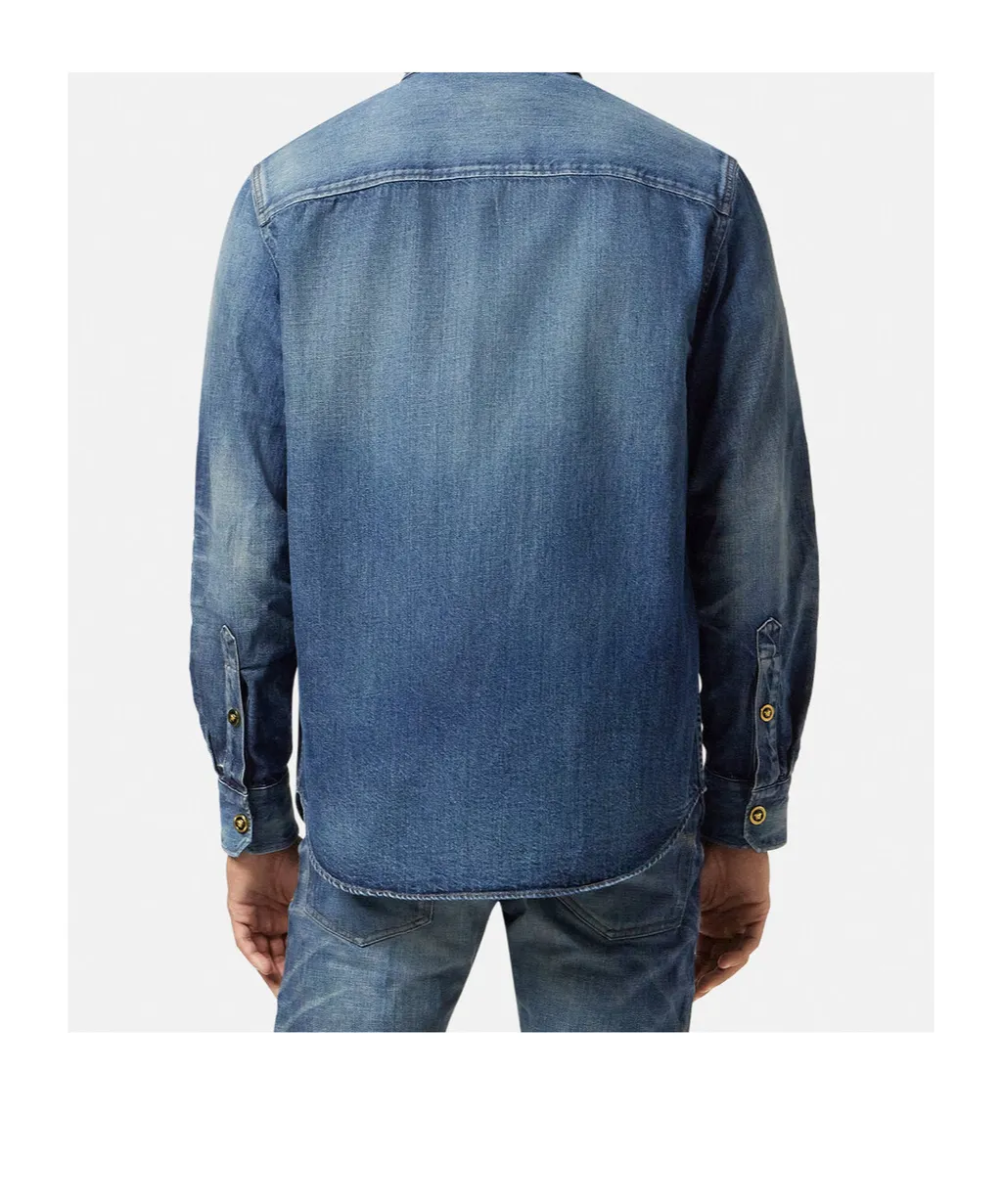 Button-Up Denim Overshirt