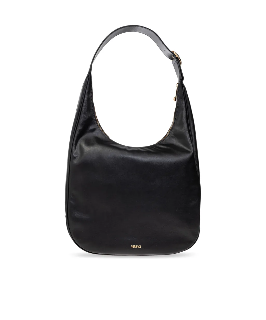 Medusa-Plaque Zipped Shoulder Bag