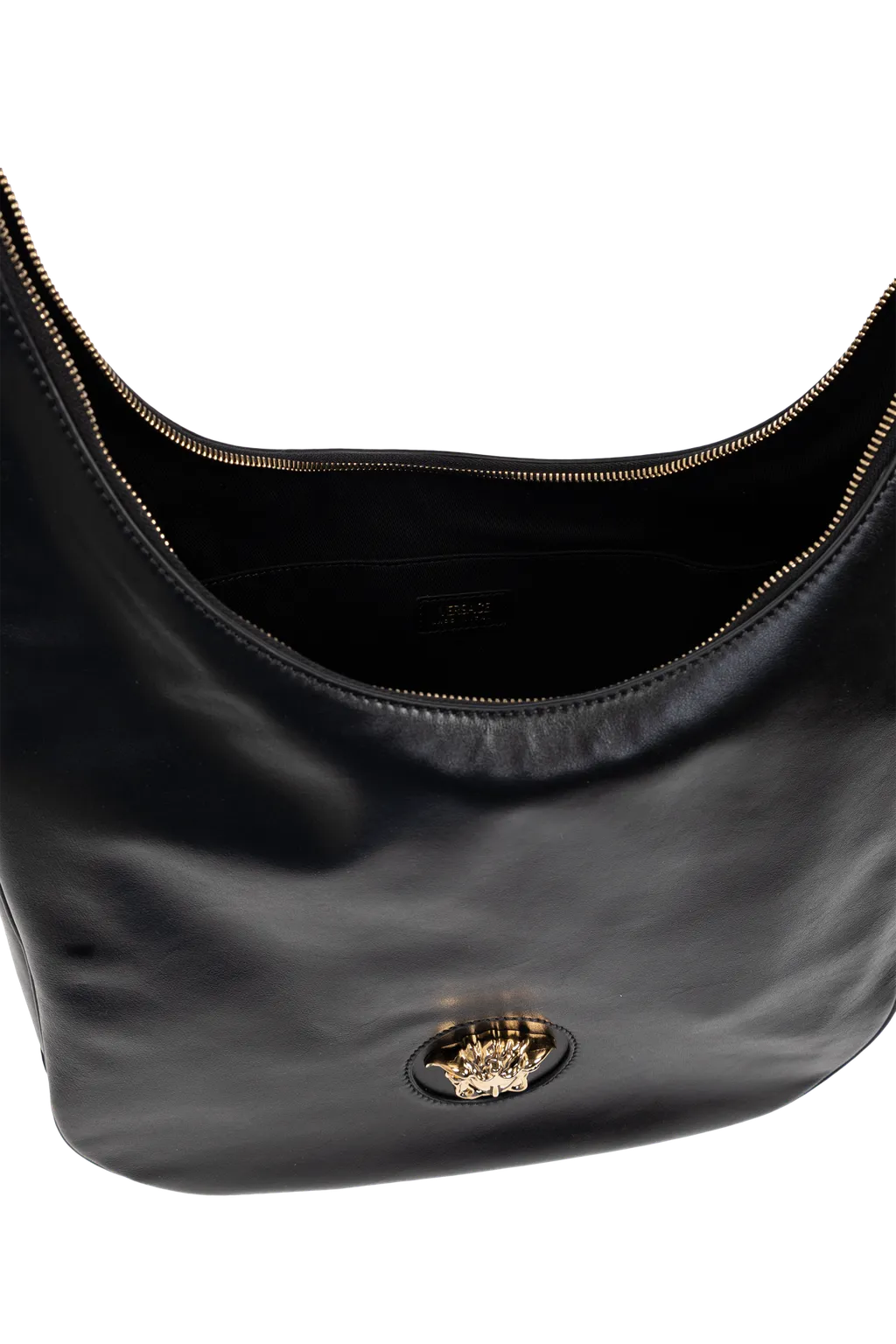 Medusa-Plaque Zipped Shoulder Bag