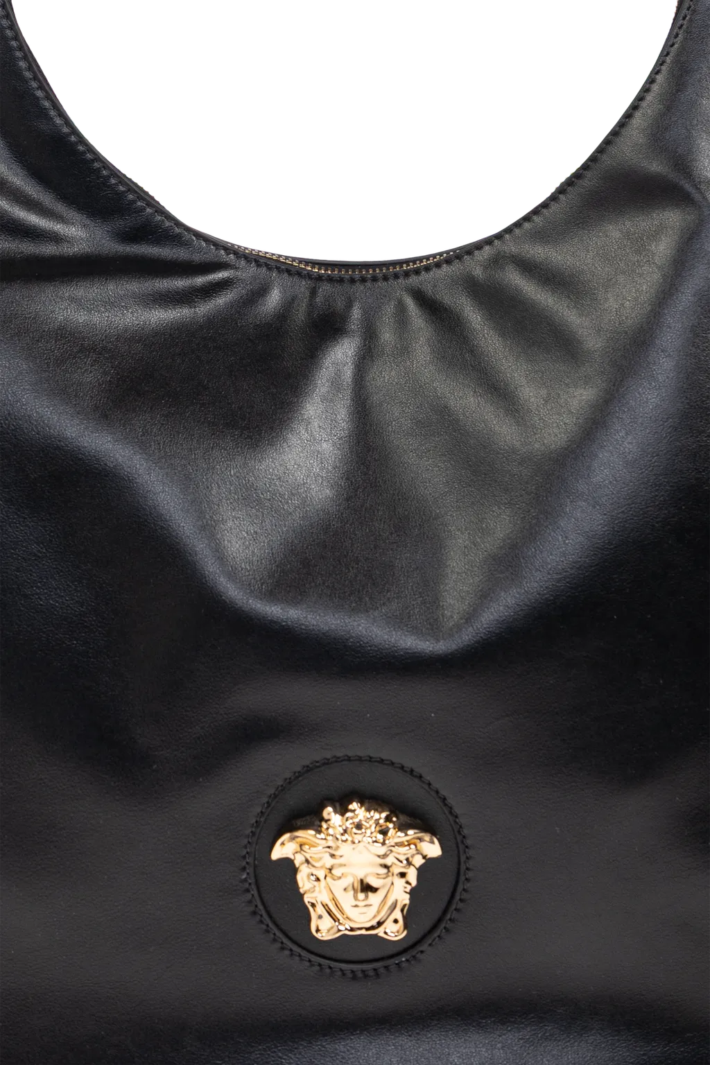 Medusa-Plaque Zipped Shoulder Bag