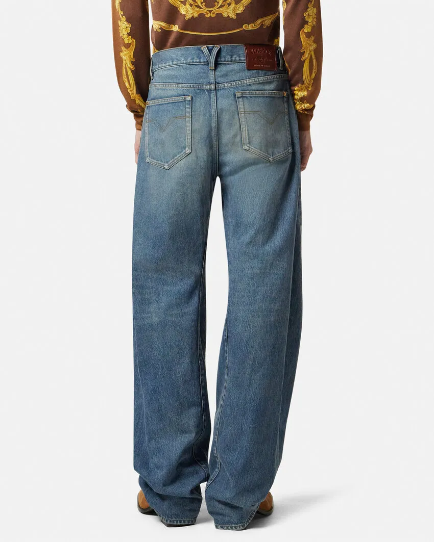 Twisted Wide-Leg Jeans