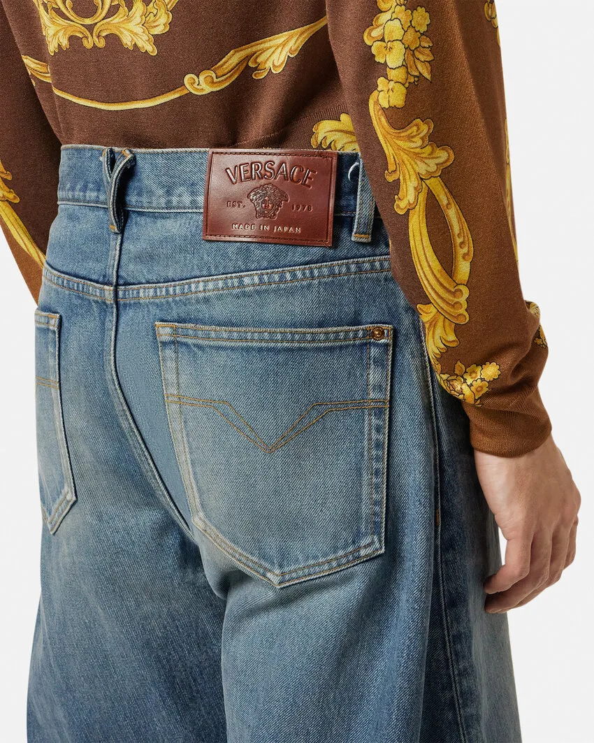 Twisted Wide-Leg Jeans