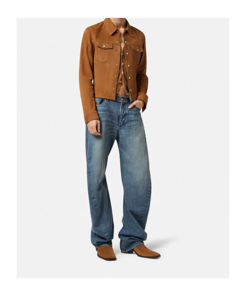 Twisted Wide-Leg Jeans