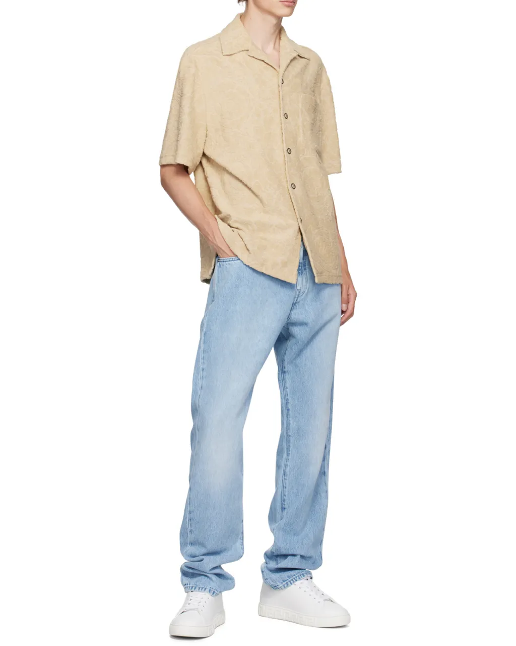 Logo-Patch Straight-Leg Jeans