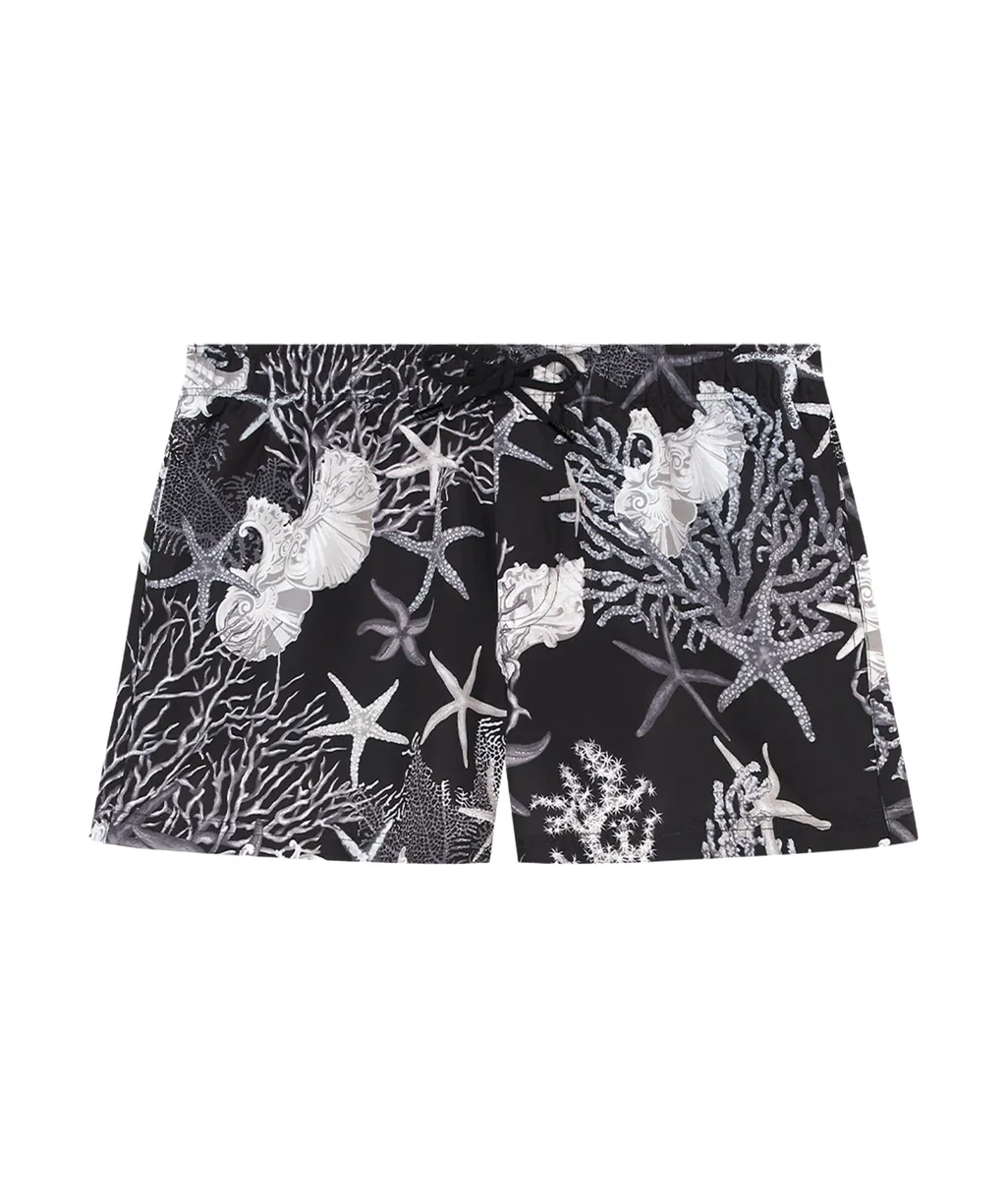 Barocco Sea Printed Drawstring Swim Shorts