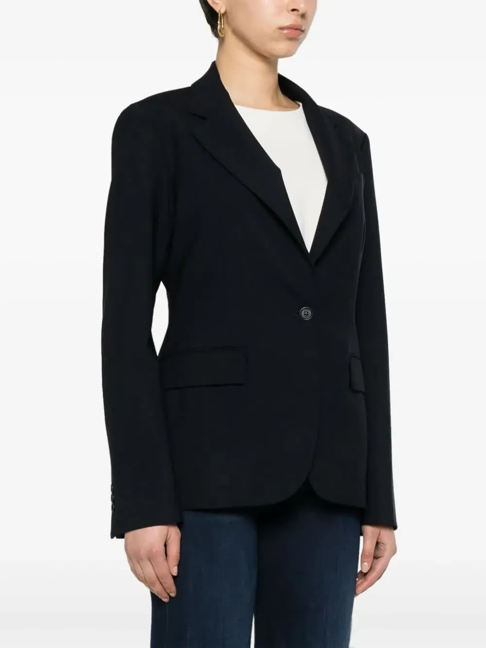 Long-Sleeved Lapel Blazer