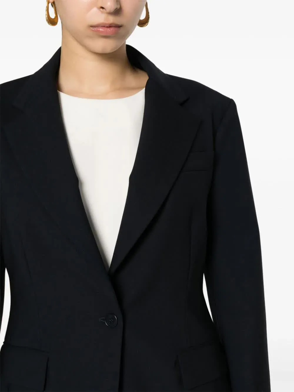 Long-Sleeved Lapel Blazer