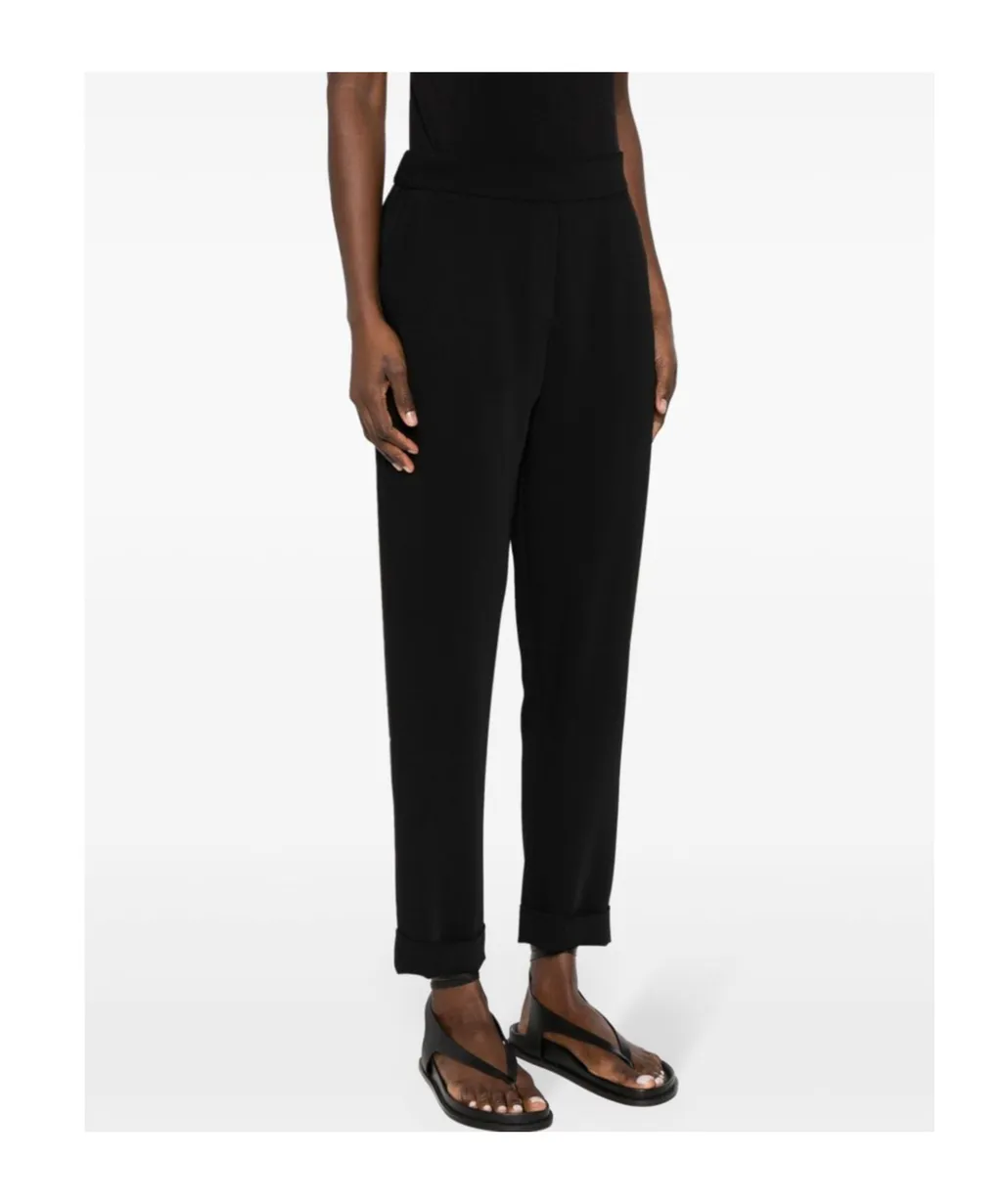 Mid-Rise Tapered-Leg Trousers