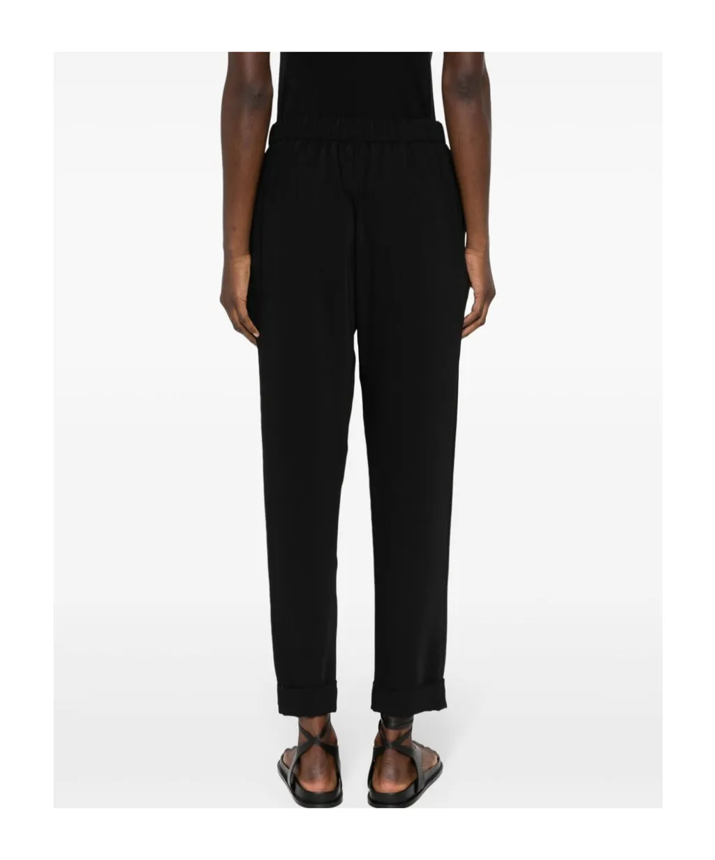 Mid-Rise Tapered-Leg Trousers