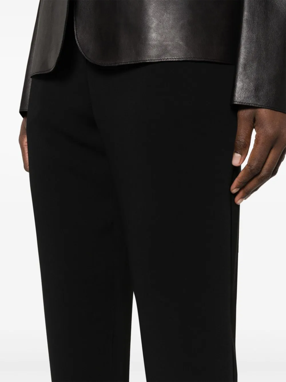 Mid-Rise Tapered-Leg Trousers