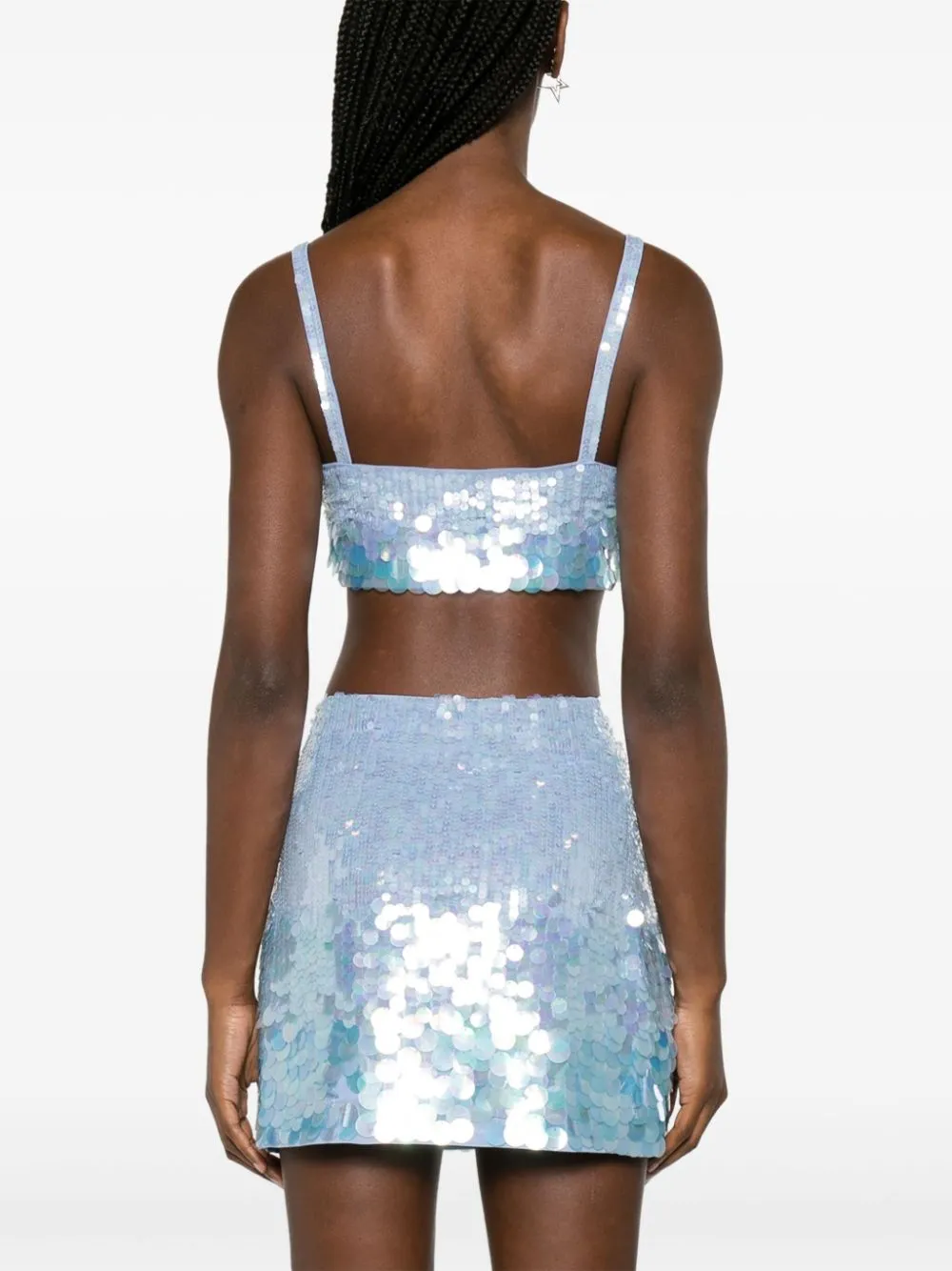 Iridescent Sequin Cropped Top