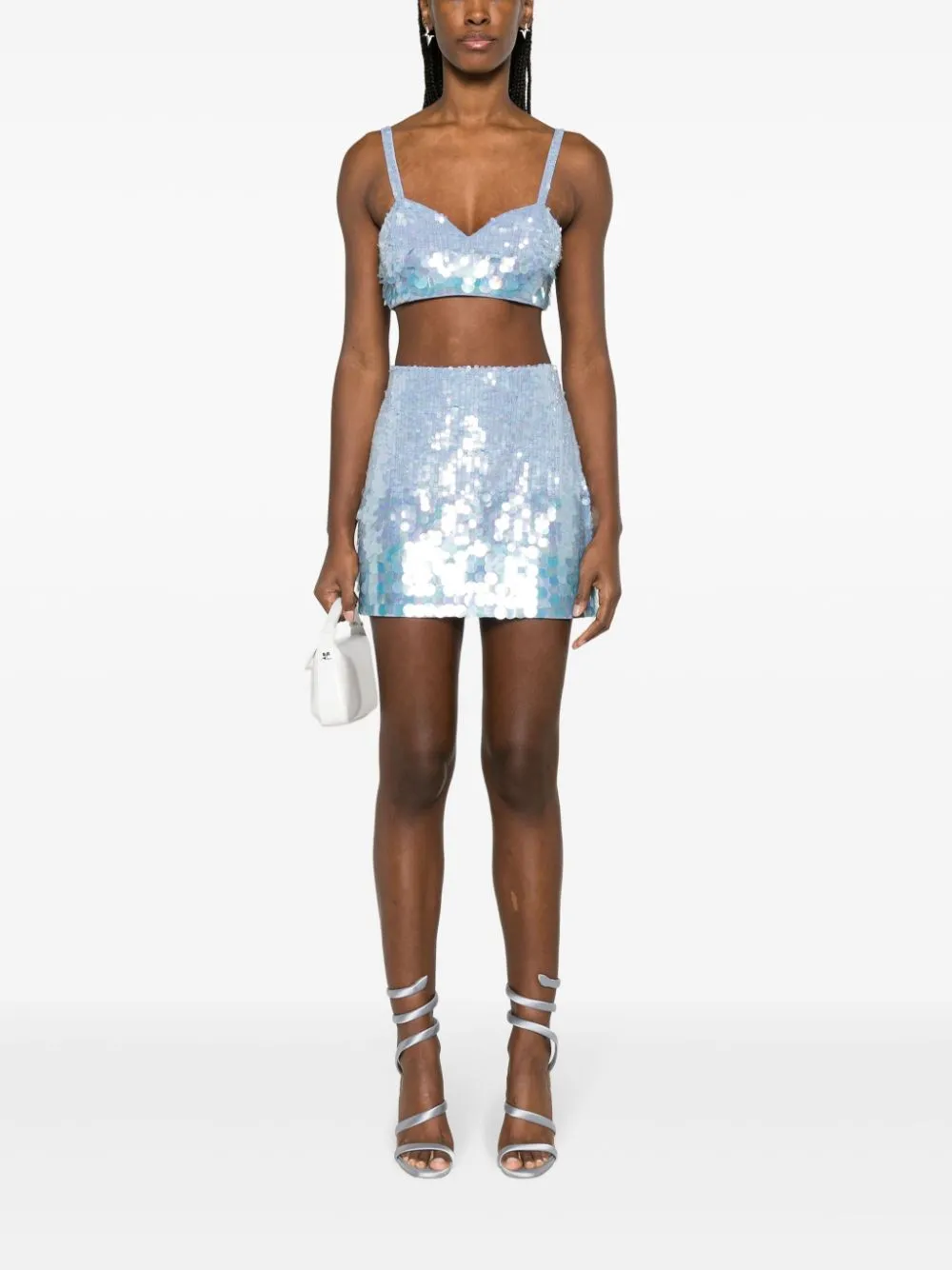 Iridescent Sequin Cropped Top