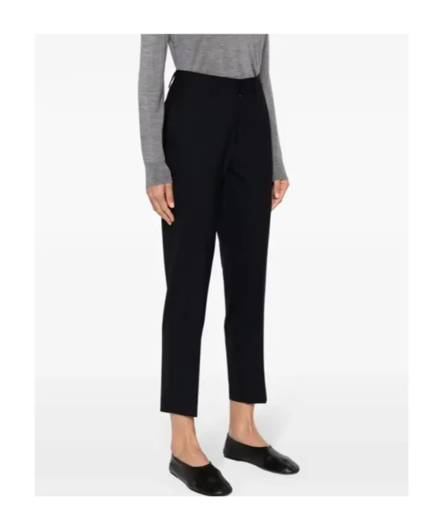 Pressed-Crease Cropped Trousers