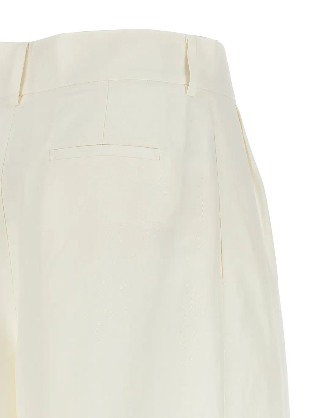Pleated Below-Knee Shorts
