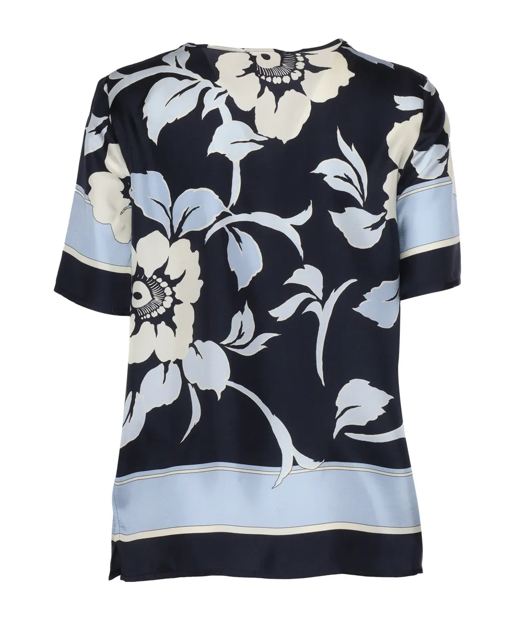 Floral Printed Satin Top