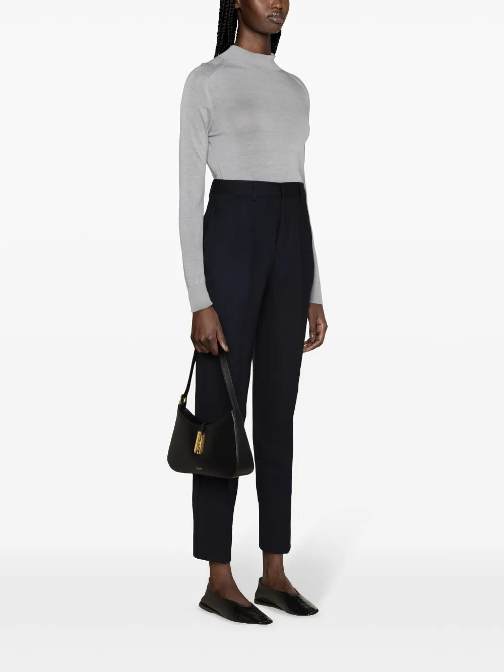 Virgin-Wool Tailored Trousers