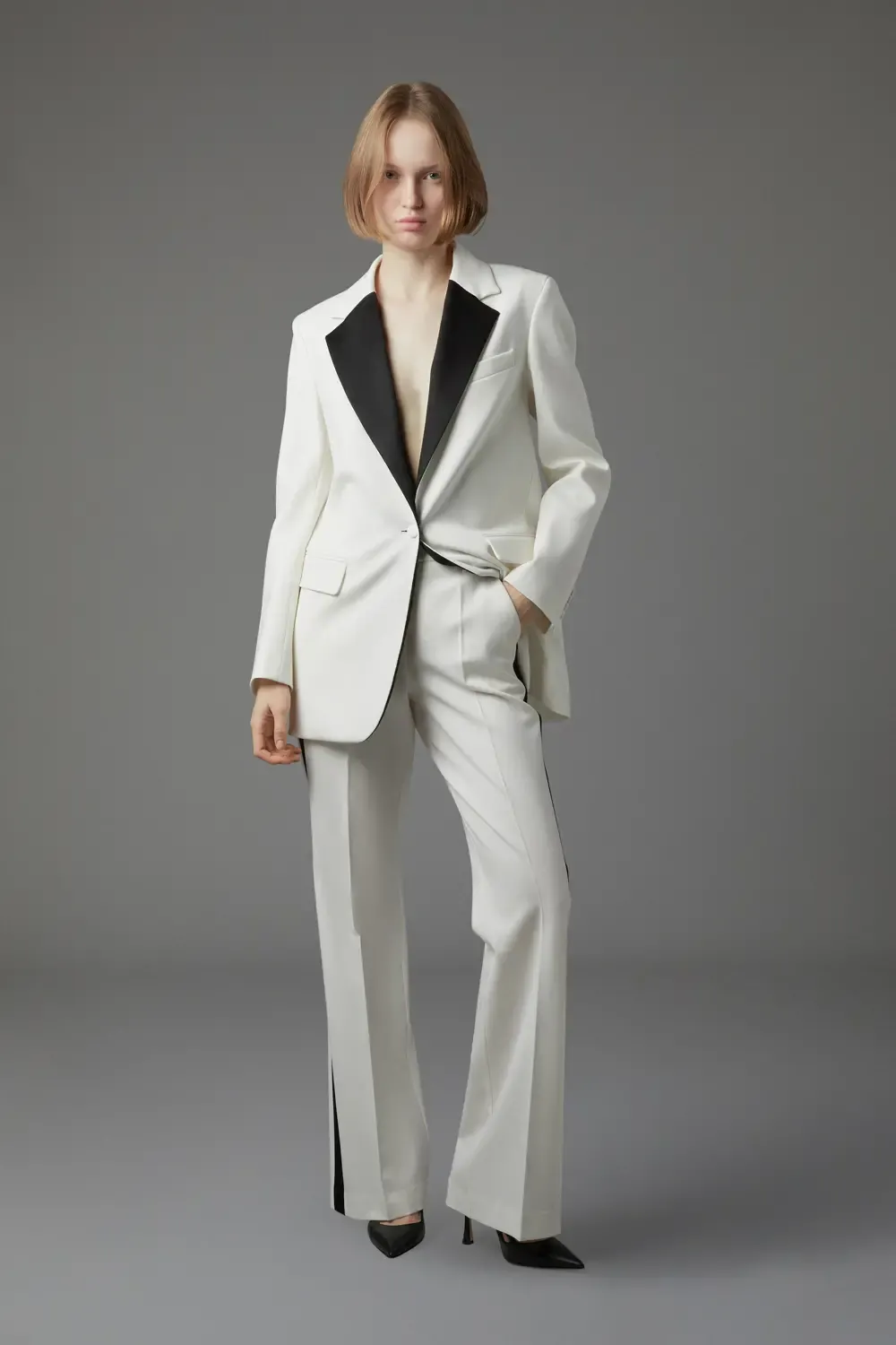 High Waist Straight-Leg Trousers