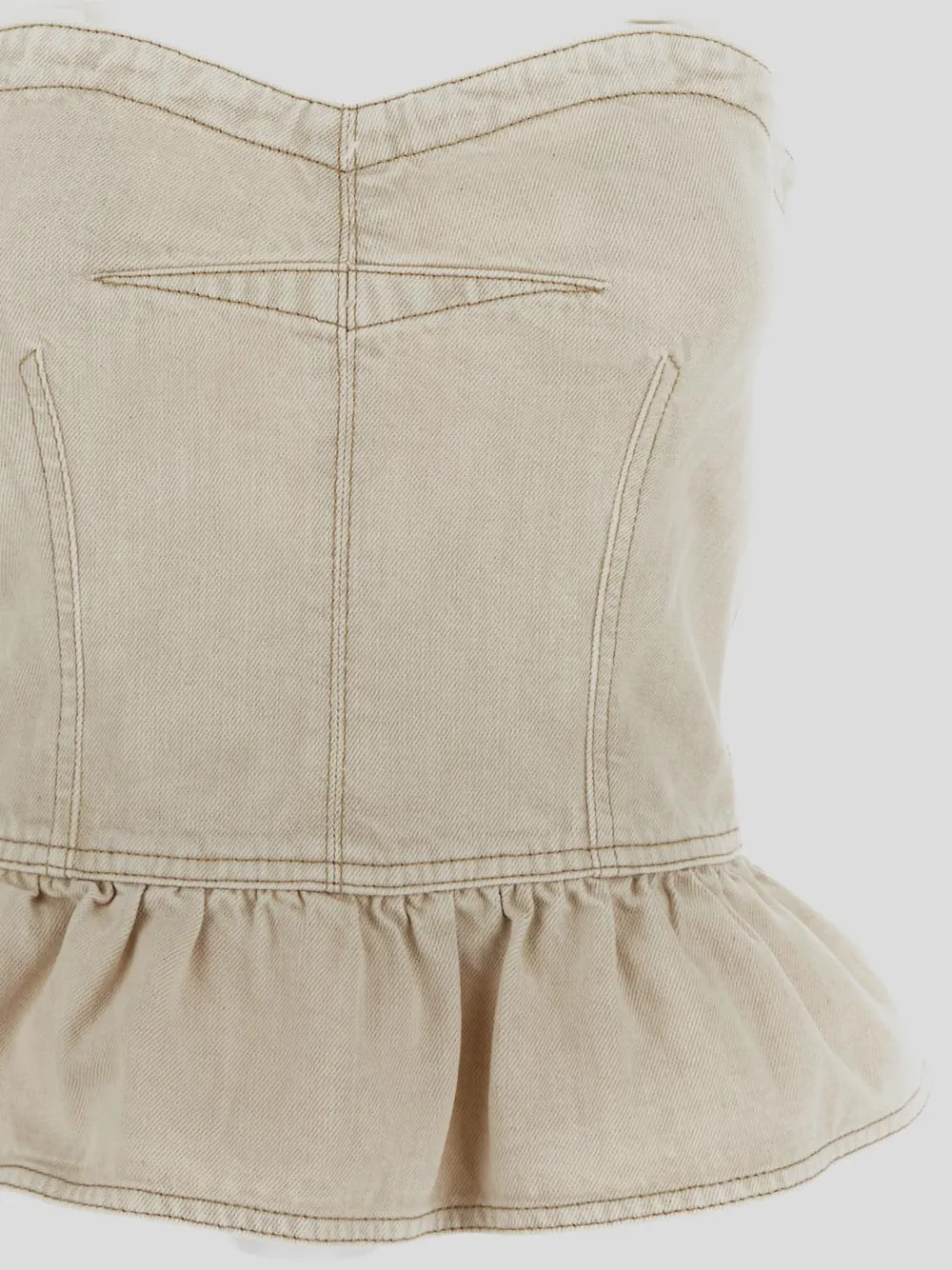Strapless Denim Top