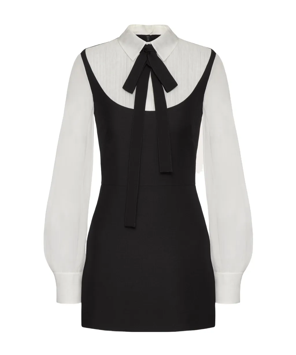 Crepe Couture Short Dress