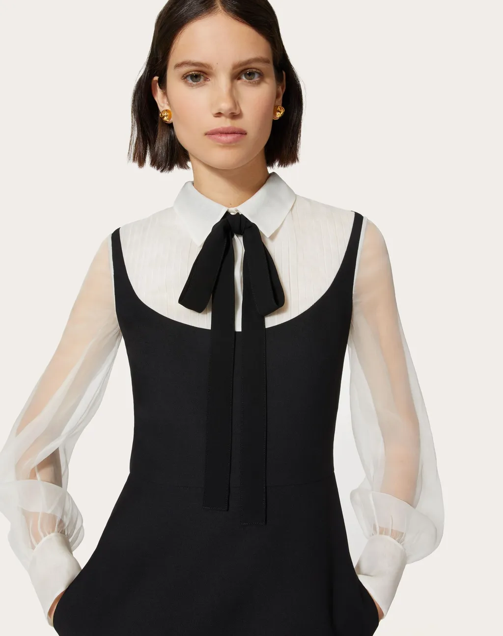 Crepe Couture Short Dress