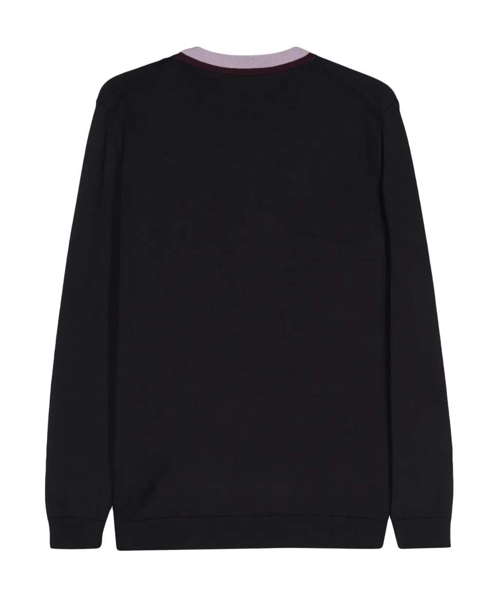 Vlogo Striped-Neck Jumper