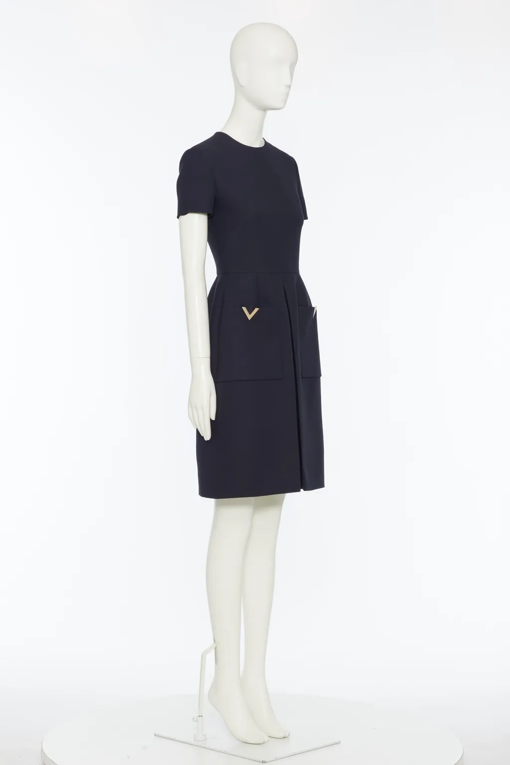 Logo Plaque Crewneck Dress